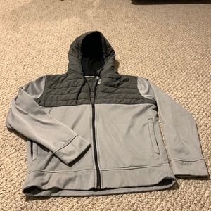 Men’s small Reebok zip up hooded sweatshirt with zipper pockets